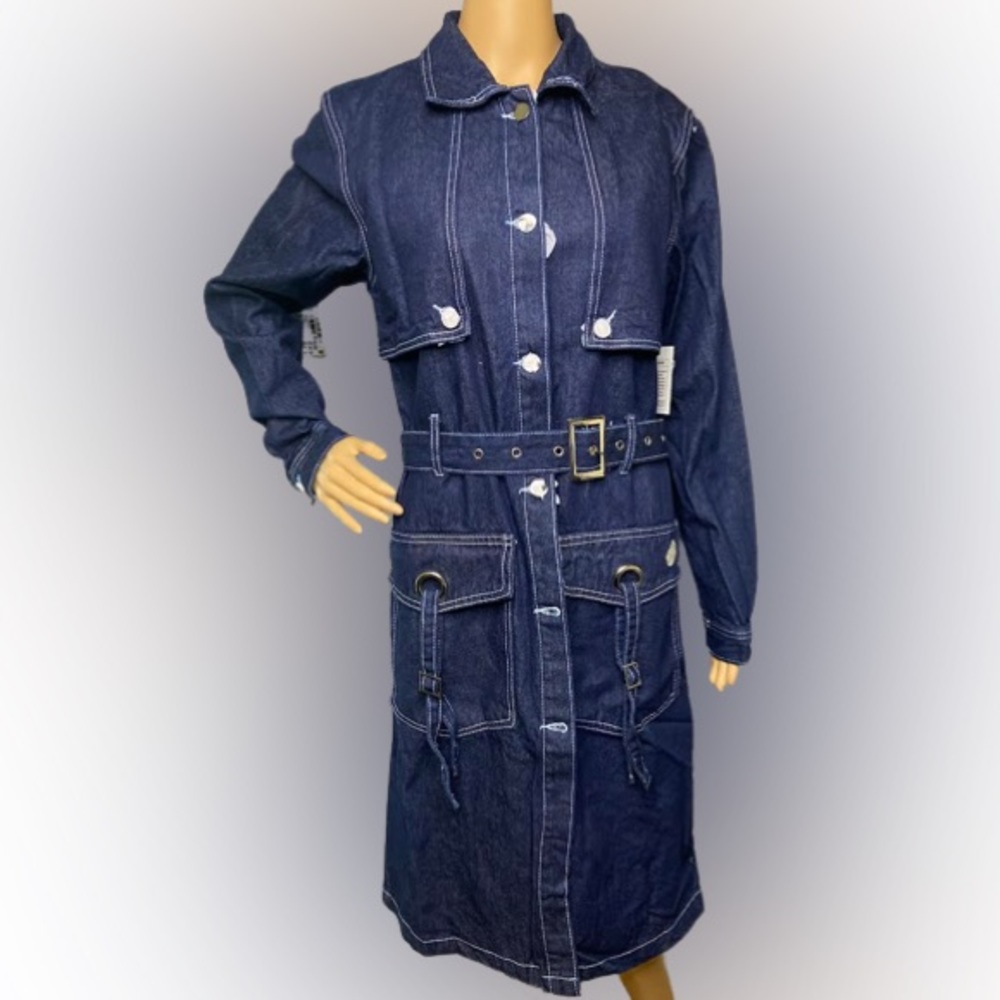 American Bazi Denim Trench Coat Women's